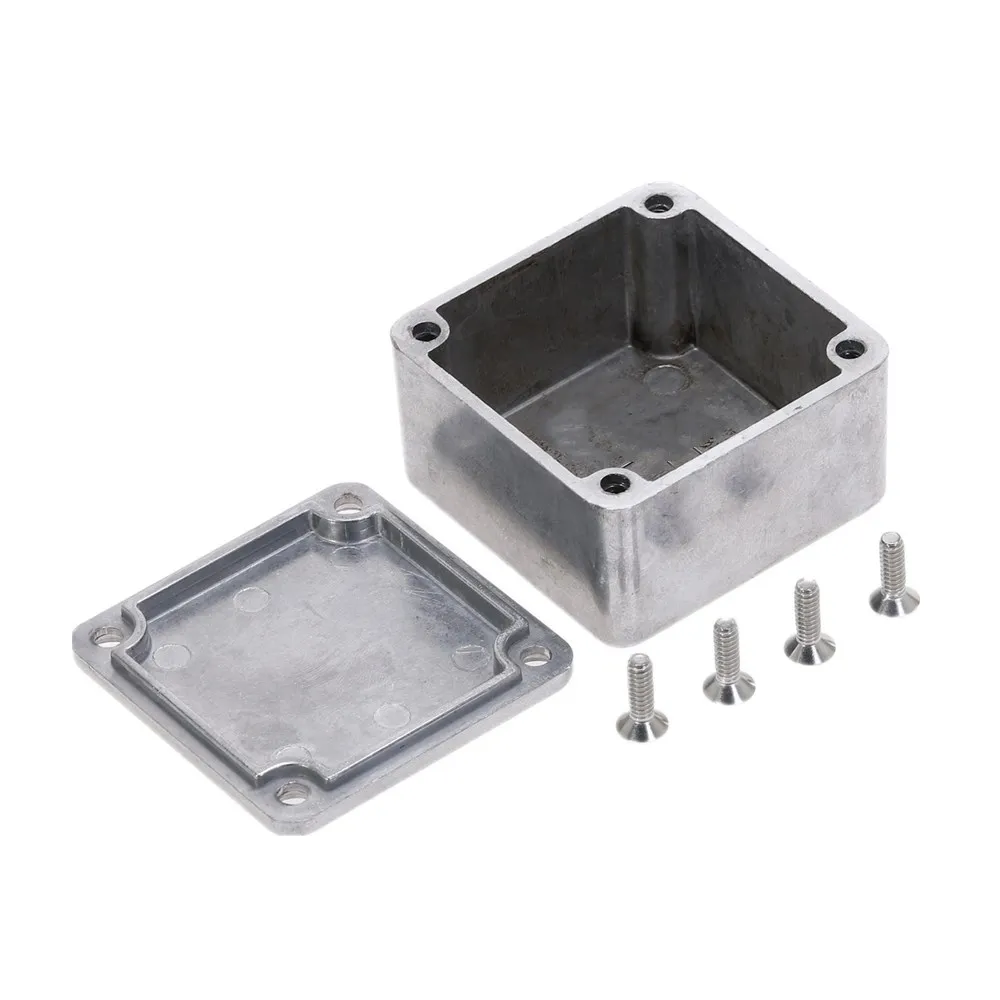 Silver Aluminium Enclosure Electronic Diecast Stompbox Project Box 1590LB 50.5*50.5*31mm