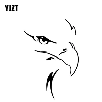 

YJZT 10.4CM*15.1CM Eagle Fashion Decorate Car Sticker Car Trunk Vinyl Decal Pattern Black/Silver C4-2286