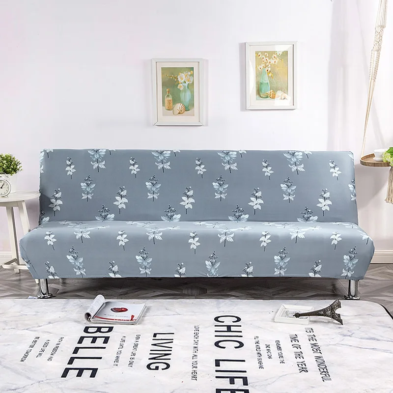 Безрукавный чехол для дивана без подлокотника растягивающиеся складные диванные чехлы с принтом мебель Украшение скамейка кровати чехлы - Цвет: k492