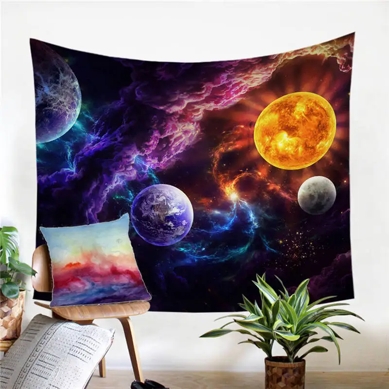 План спасения от JoJoesArt Tapisserie Planet Декор на стену Галактическая Туманность Настенный Ковер наружное пространство на заказ ГОБЕЛЕН - Цвет: Plan of Salvation