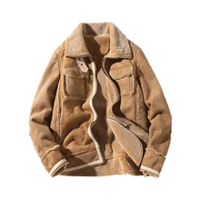 Размера плюс 5XL замшевая куртка Для мужчин толстые Меховая подкладка теплая с отложным воротником на молнии, лаконично выглядящие Искусственная кожа пальто Высокое качество Повседневное; сезон весна-осень