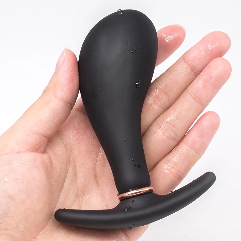 Outdoor Inflatable Anal Plug For Couples Adult Game Double Vaginal Massager Large Silicone Dildo Butt Anal Balls Gay Sex Toys pic