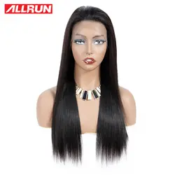 Allrun Синтетические волосы на кружеве человеческих волос Парики бразильского Волосы remy 360 Синтетические волосы на кружеве al парик с