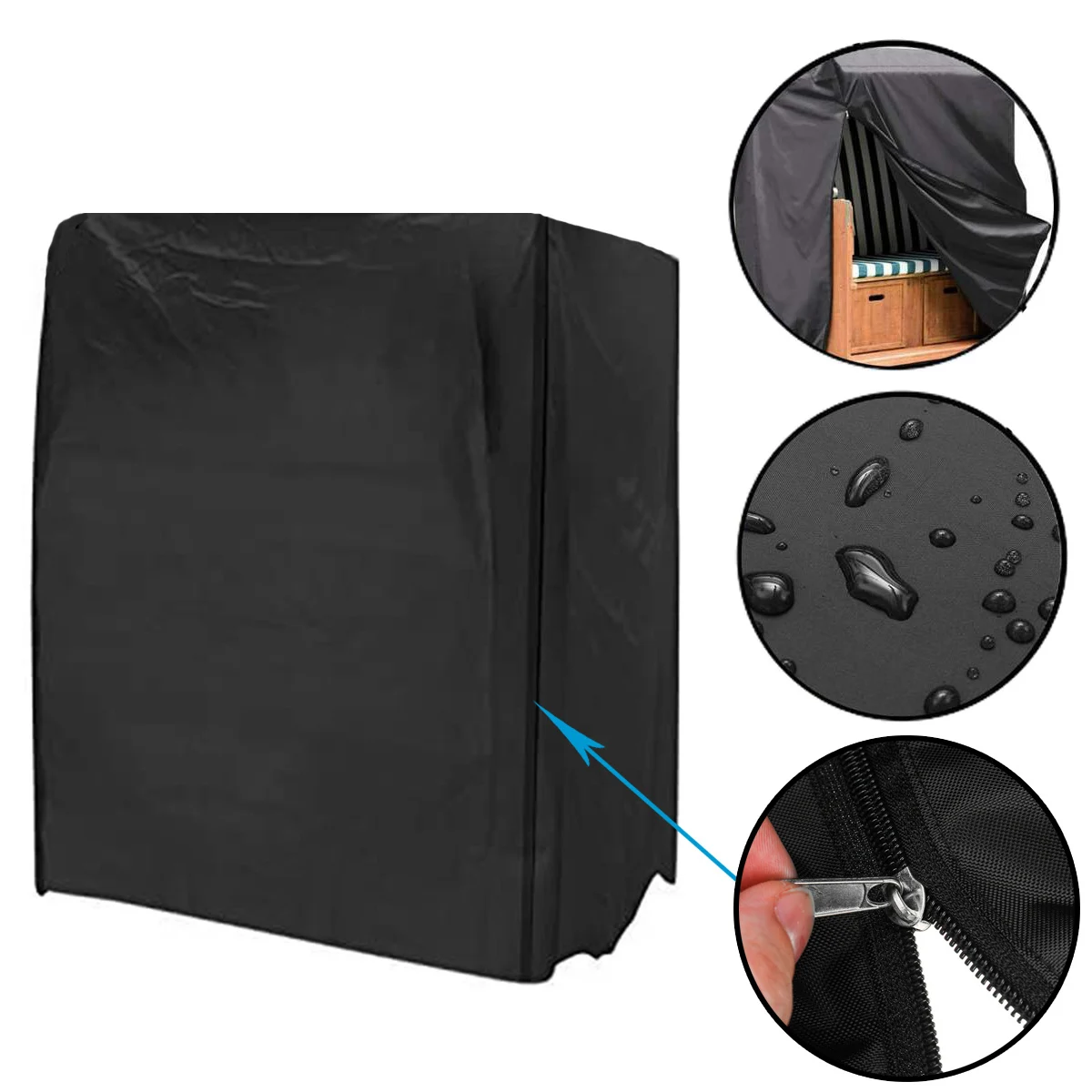 Description Picture 3 of itemSwing Hammock Cover Garden Swing Cover 2-Seater 3-Seater Outdoor Garden Patio Protector Sun Shade Waterproof Chair Rain Cover