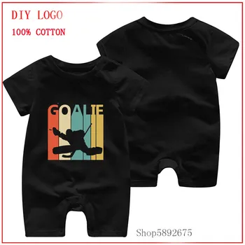 

Vintage Retro Ice Hockey Goalie printed romper Baby Boys Girls Romper Cotton Jumpsuit Infant Clothing Newborn Baby Clothes