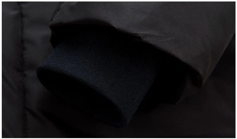 Black Gray Long Winter Down Jacket Men Thick Warm Hooded Loose Solid Outerwear Fashion Windproof Overcoat Mens Clothes YT50206