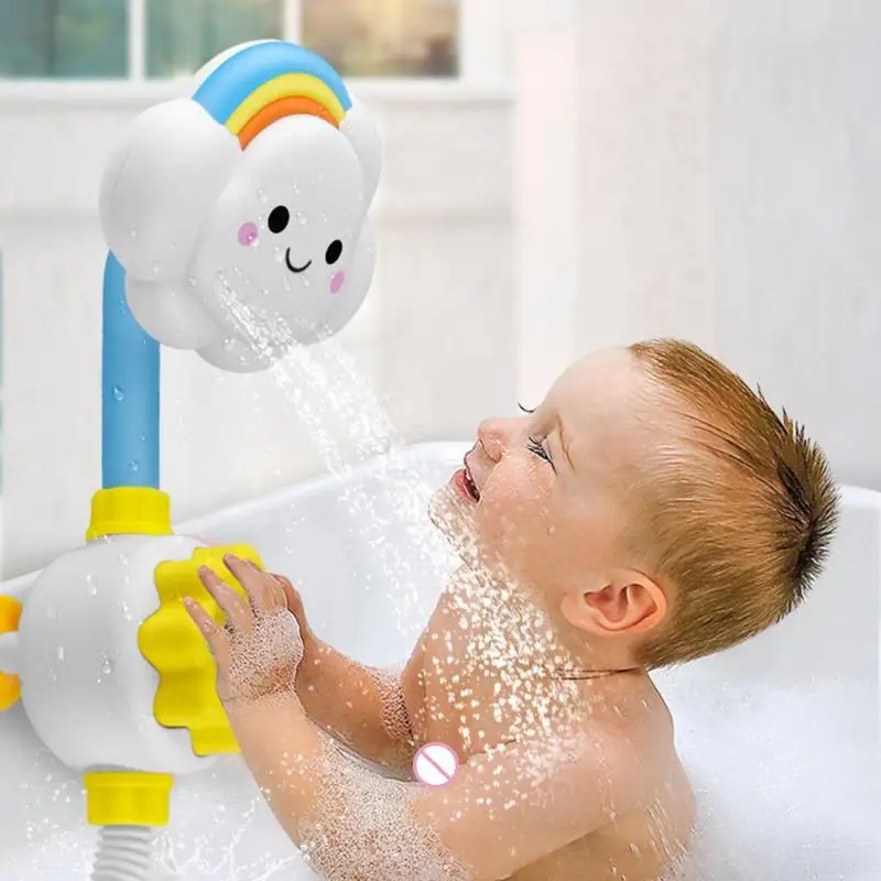 Ручная игрушка для ванны в форме облака для игры в воду, аксессуары для ванной, мощная присоска, Крепкая и прочная