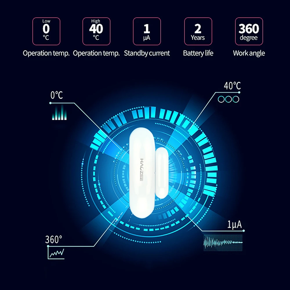 Z-wave датчик окна двери совместим с Z wave 300 серии 500 магнитный замок датчик двери сигнализация Умный дом безопасность двери