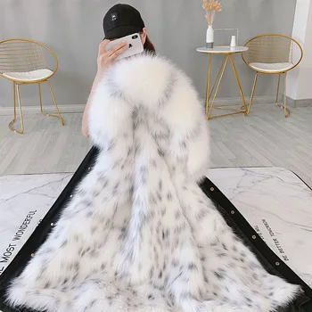 

Women's 2020 New Women's Winter Long Detachable Fox Fur Liner Parker Fur Coat