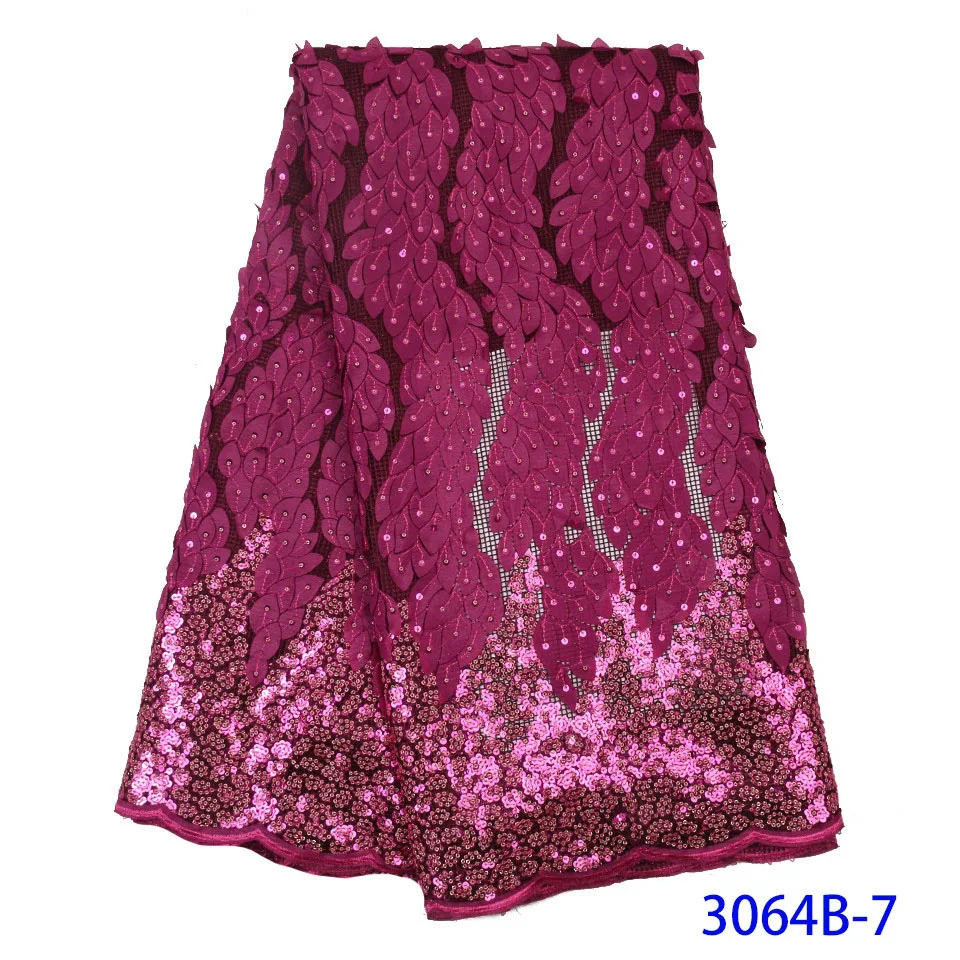 Ankara French Fancy Cheap Wholesale Russet Burnt Orange Wedding Polyester Mesh Shinning Metal Sequins Lace Fabric by The Yard