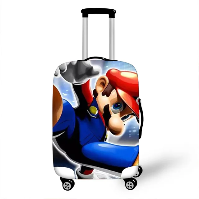 18-32 Inch Mario Bros Sonic Elastic Luggage Protective Cover Trolley Suitcase Dust Bag Case Cartoon Travel Accessories - Цвет: as pictures