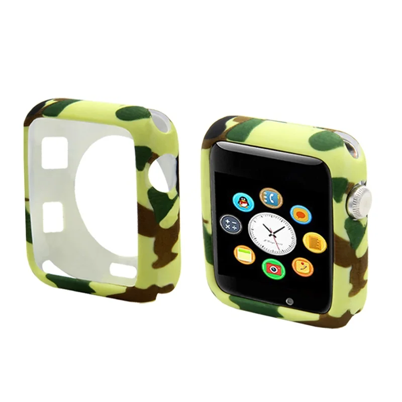 Light yellow Камуфляжные часы Чехол для apple watch Защитная крышка 38 мм протектор apple watch 42мм для iwatch серии 3 2 1 Аксессуары для часов - Цвет: Light yellow