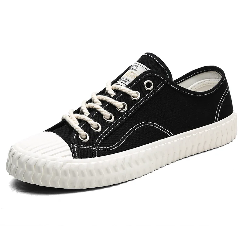 

Summer Korean-style Shell Head Canvas Shoes MEN'S shoes ins Online Celebrity Trend Biscuit Shoe Red Sports Students Skate Shoes