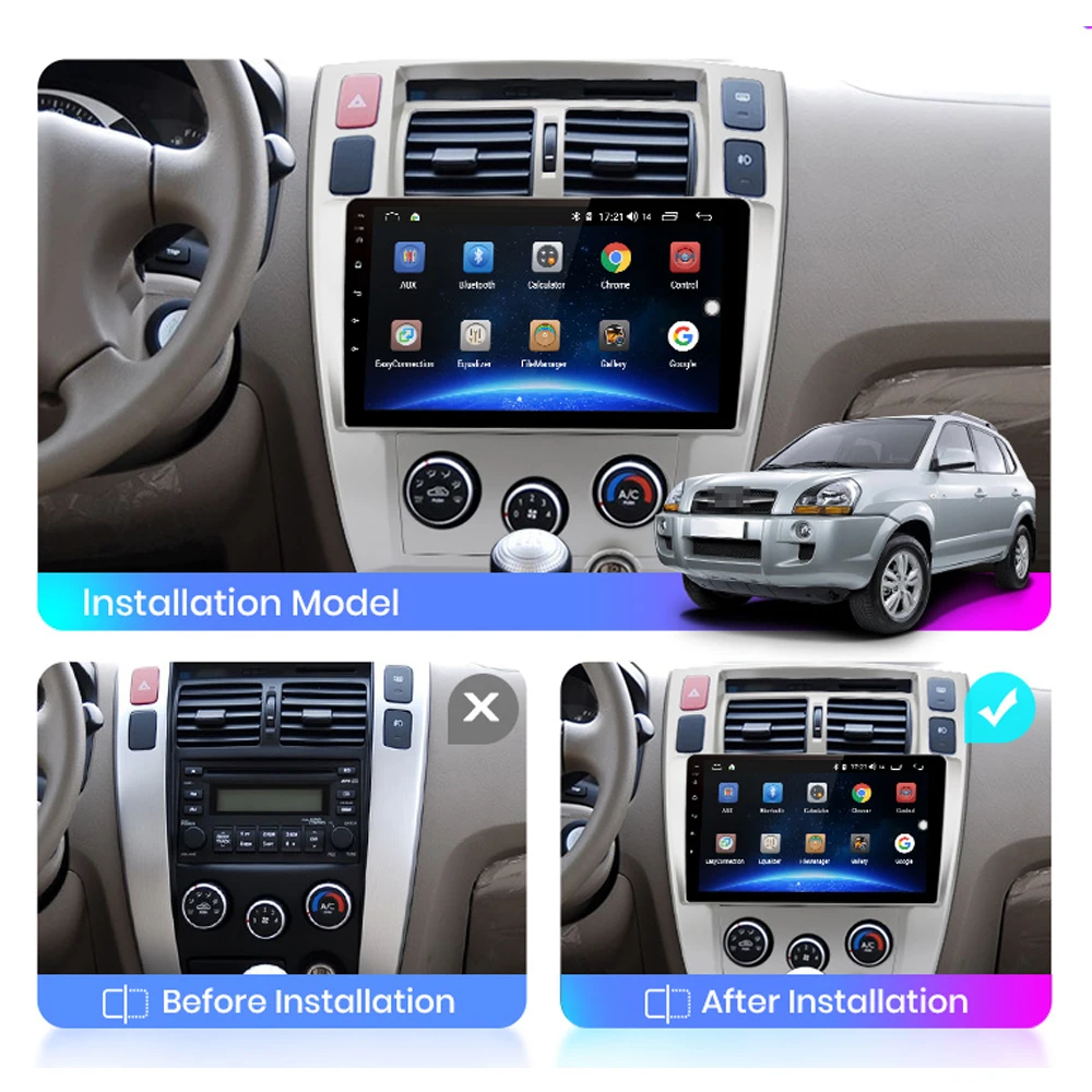 Для Hyundai Tucson 2006 2013 2 din Android 8 1 2.5D 10 &quotавтомобильный радиоприемник с навигацией GPS