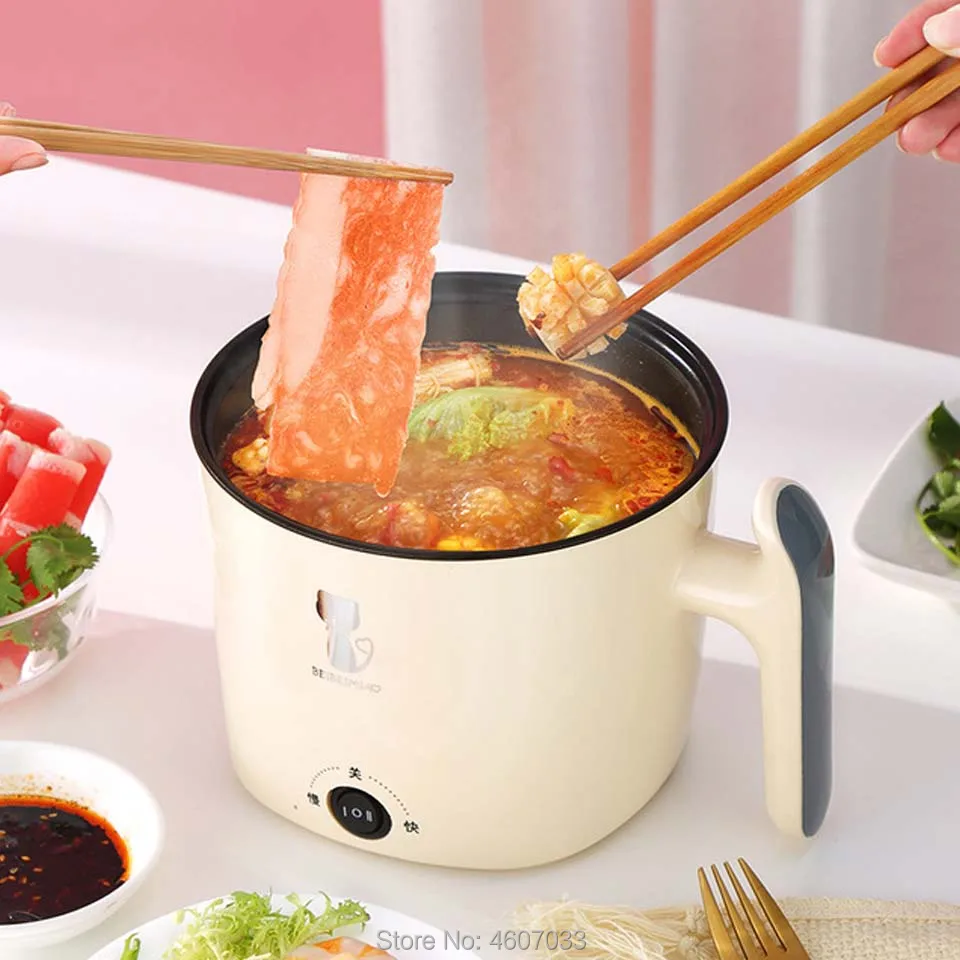 220V Multifunctional Electric Cooker Heating Pan Electric Cooking Pot Machine Hotpot Noodles Rice cook Eggs Soup double Steamer electric stewpot stewpot small soup pot fantastic congee cooker household electric stew pot bain marie stew pot multifunctional