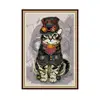 Mighty Cat Patterns Cross Stitch Kits 14CT 11CT Count Printed Canvas DMC DIY Handmade Embroidery Kits Needlework Sets Home Decor ► Photo 1/6