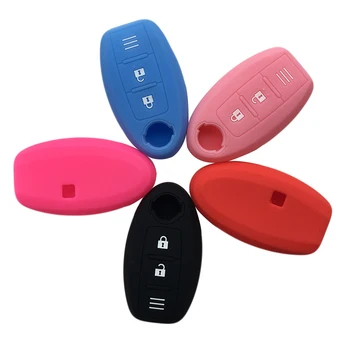 

Key Cover For Nissan 350Z Almera Altima Armada Qashqai Juke Alissa Remote Control Silicone Key Cover Case For Keychain Alarm