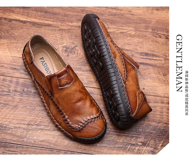 Spring New Comfortable Mens Casual Shoes Loafers Men Shoes Quality Leather Shoes Men Flats Moccasins Shoes