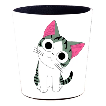

25 X 20 X 27cm 10L Waterproof Leather Trash Bin Waste Container Garbage Can Dustbin Waste Bin Bathroom Cleaning - Colorful Cat