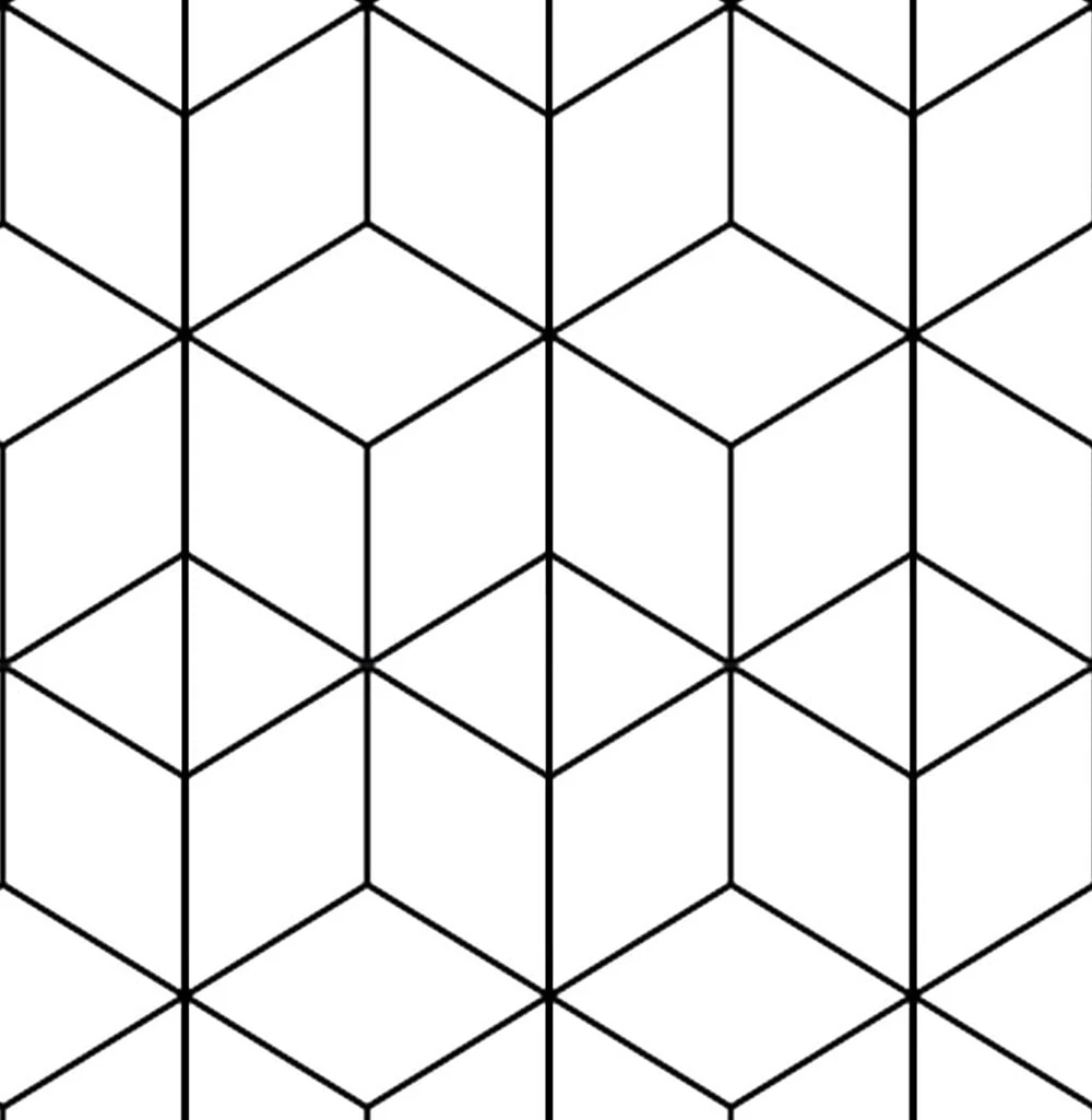Geometry Peel And Stick Wallpapers White Black Hexagon Trellis Modern