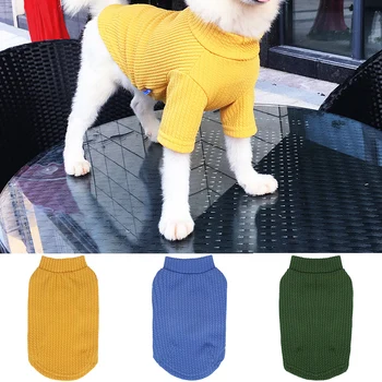 

Dog Clothes Bottoming Shirts Comfortable Casual Pet Clothing Dog T-shirts Outer Wear Bipeds Spring Autumn