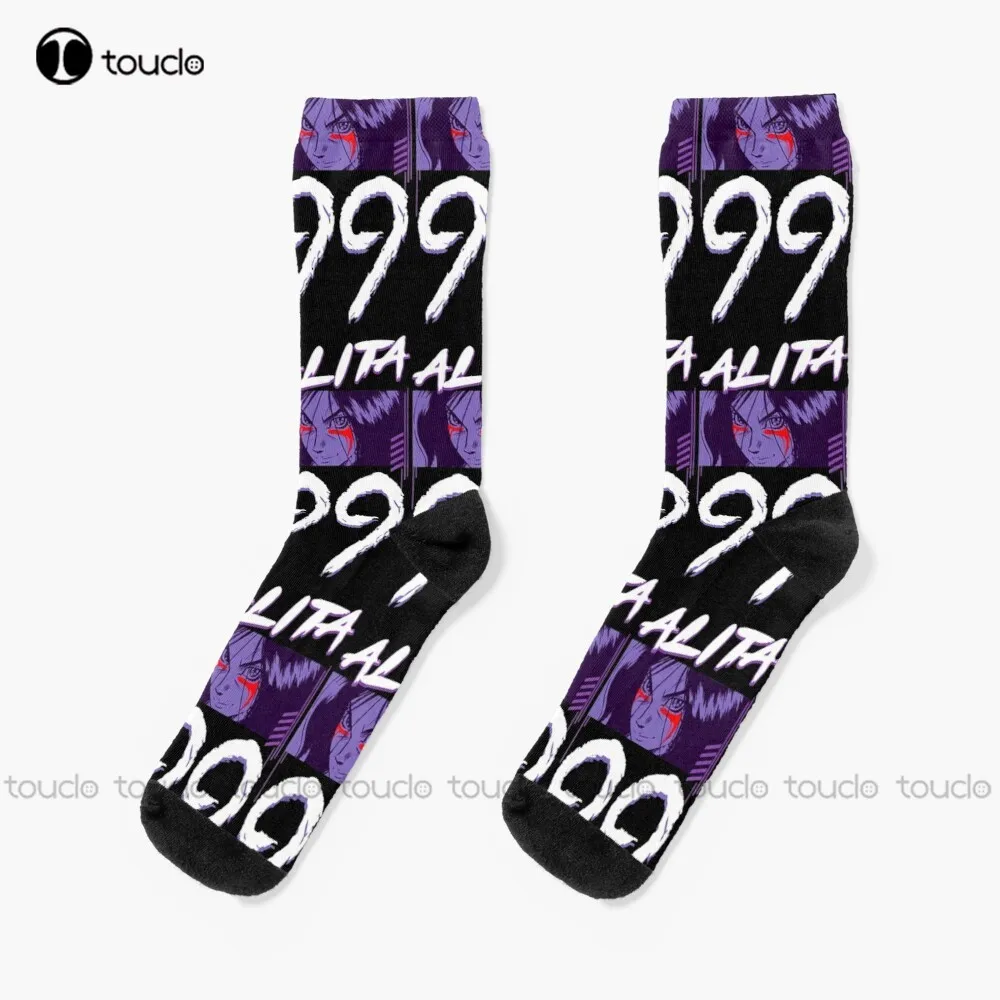 

99 Alita Manga Angel Battle Gunnm Anime Socks Youth Socks Personalized Custom Unisex Adult Teen Youth Socks 360° Digital Print