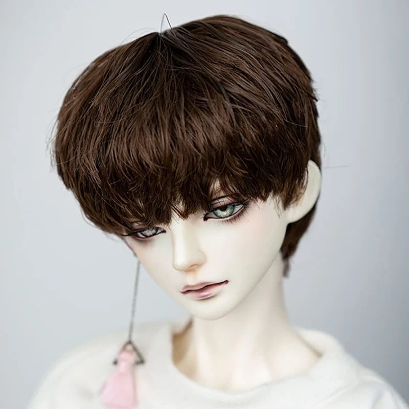 Allaosify bjd парик 1/3 1/4 1/6 высокотемпературный парик для мальчика короткие волосы кукольные парики с челкой модный тип стильные волосы BJD