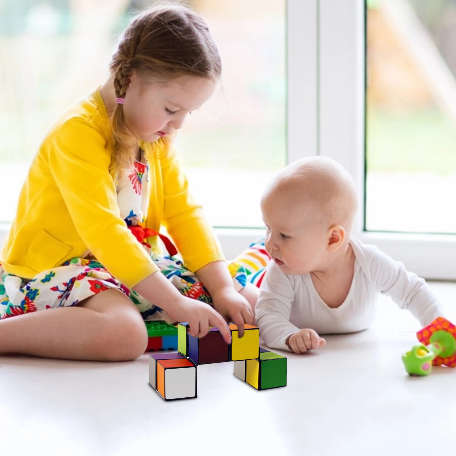 Material à Prova Presente para o Miúdo Abs de Alta Magic Star Cube Temperatura Resistente & Dwaterproof Água Aliviar Ansiedade Brinquedo Melhor Adut 2-em-1 3d 3 Cubo mágico 3d com estrela 2 em