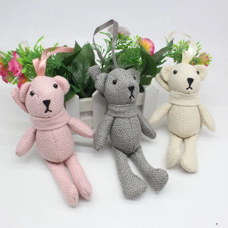 20 шт./лот смешанные DIY 16 см Шарф Медведь Кролик плюшевый кулон плюшевый мишка брелок, женщина девушка сумка декорирование бутика аксессуар
