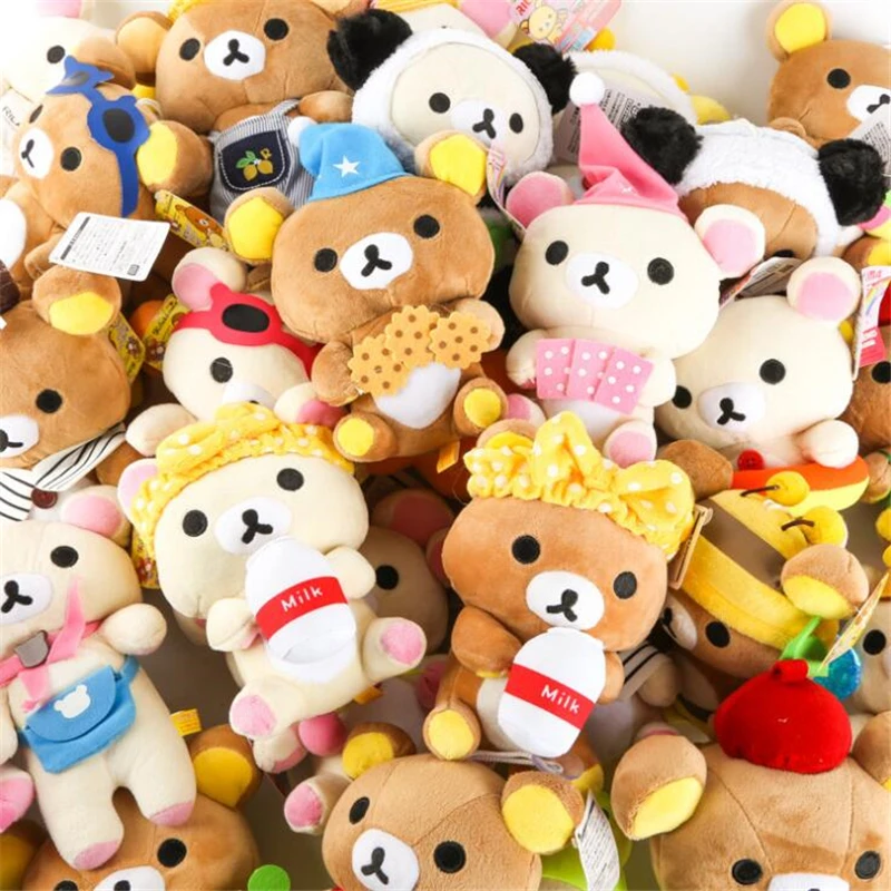 2 шт./лот случайные стили Медведь Rilakkuma плюшевый игрушка