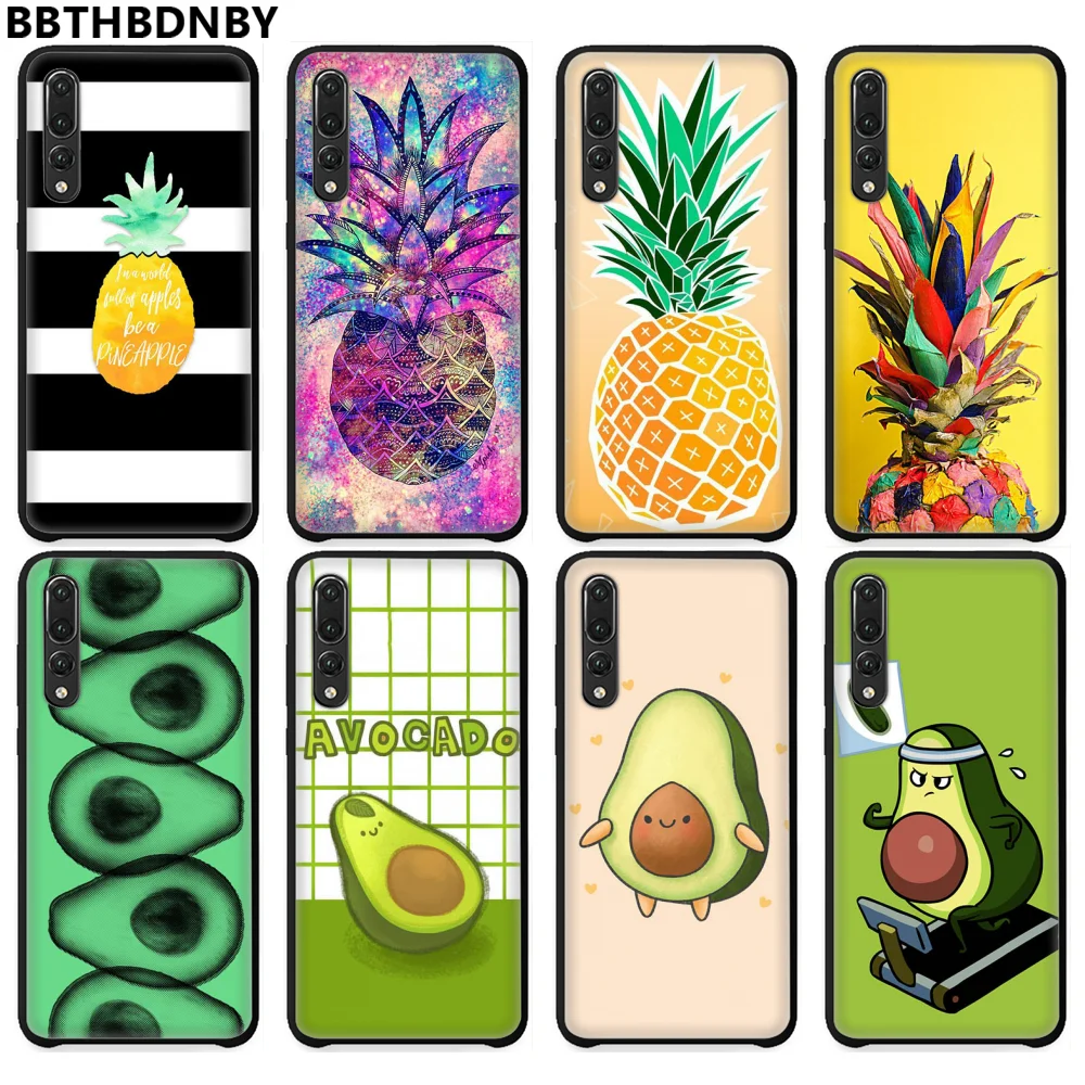 pineapple Cactus avocado Soft Silicone Phone Cover For Huawei P9 P10 P20 P30 Pro Lite smart Mate 10 20 Y5 Y6 Y7 2018 2019 | Мобильные