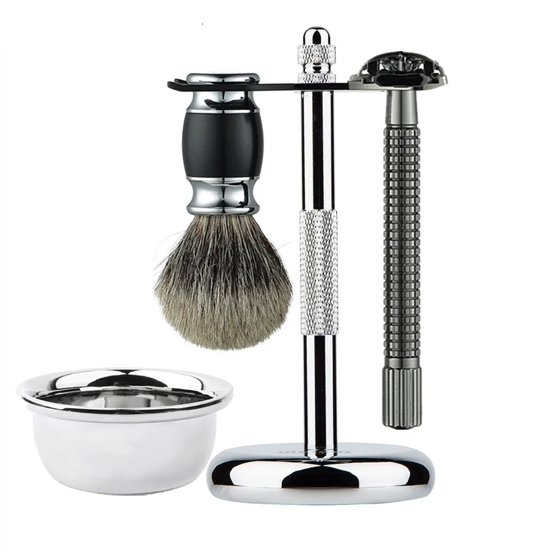 Professional 4 In 1 Stainless Steel Razor Set Men Beard Razor Shaving
