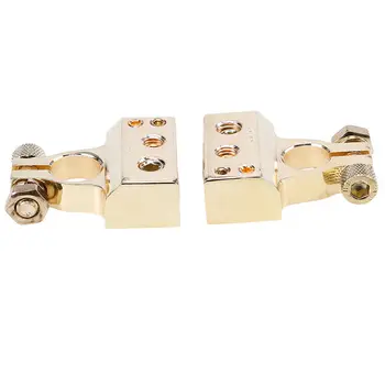 

Positive&Negative Car Battery Terminal Connectors 0/4/8 AWG Gauge Gold Parts