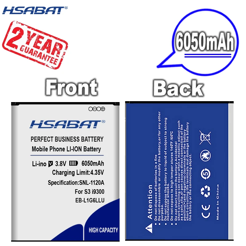Новое поступление [HSABAT] 6050mAh EB535163LU Сменный аккумулятор для Samsung Galaxy Grand DUOS i9128E i9128i