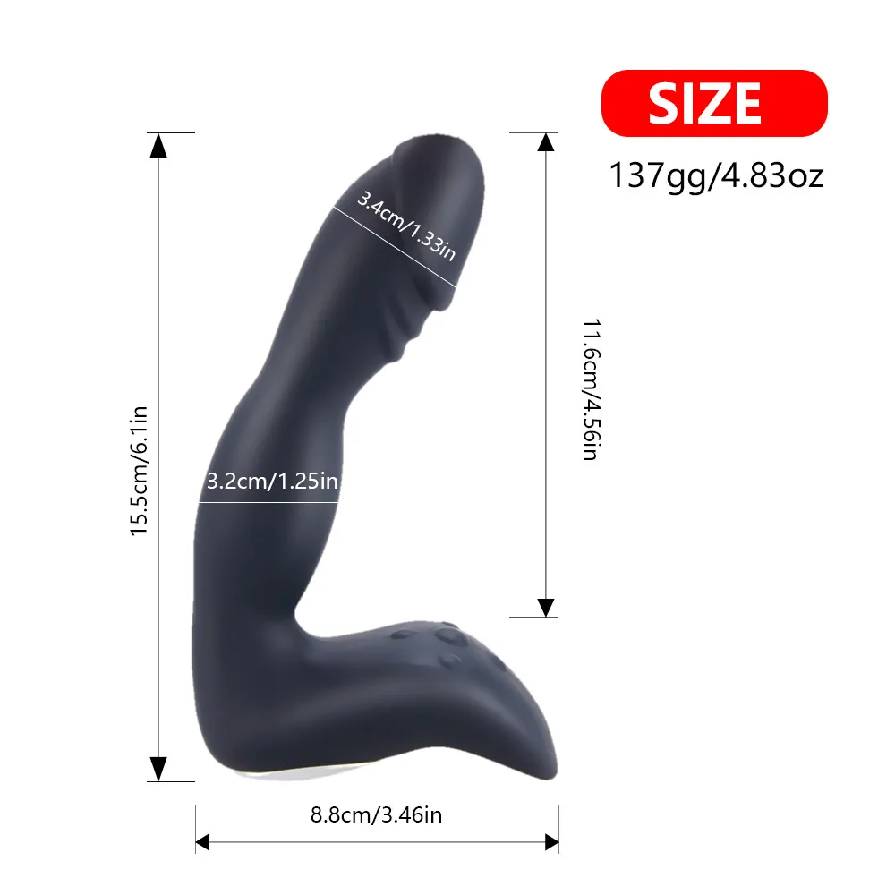 Vibrating Prostate Massager Men Anal Plug Waterproof 10 Mode Powerful Motors Anal Vibrator Toys for Adults Gay (5)