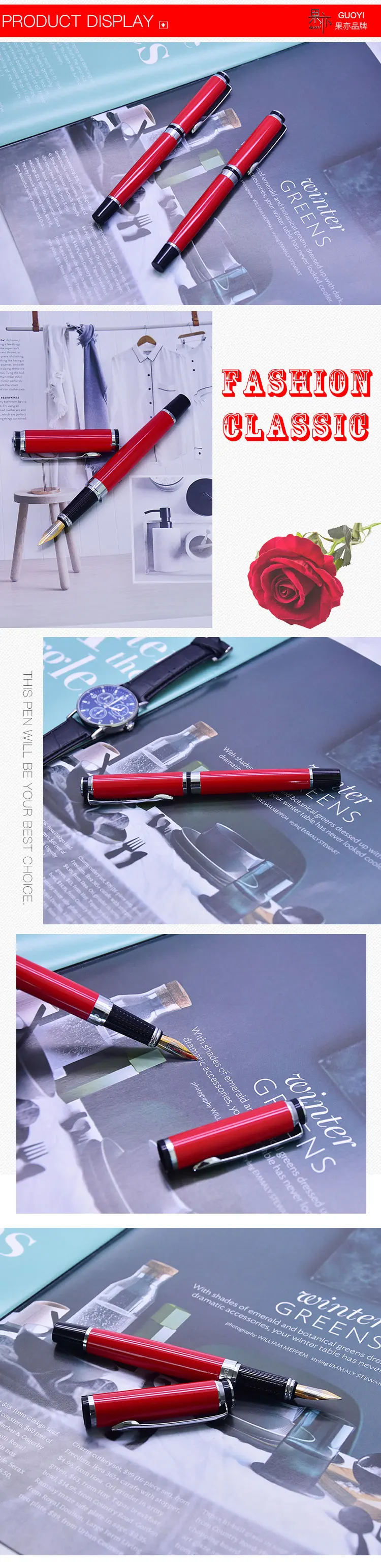 Guoyi A293 Роскошная Подарочная чернильная ручка 0.38мм50шт/лот канцелярские принадлежности для офиса и обучения подходит для школы канцелярские принадлежности отель бизнес ручка