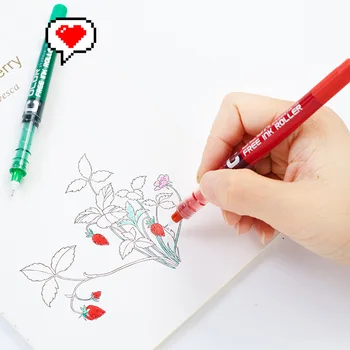 

7-color pen straight liquid color ball pen pen Neutral pen needle pen fine 0.5mm student stationery