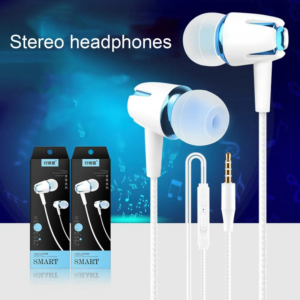 High Quality E18 3.5Mm Headphones With Subwoofer Earbuds Adjustable