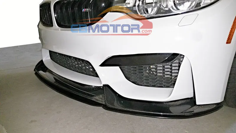 Real Carbon Fiber V Style Front Lip Splitter Spoiler for BMW F80 M3 F82 F83 M4 Bumper