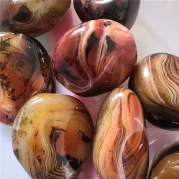 

Natrual Sardonyx Stone Agate Tumbled Palm Stones Healing Raw Gemstone Specimen Collection Gift