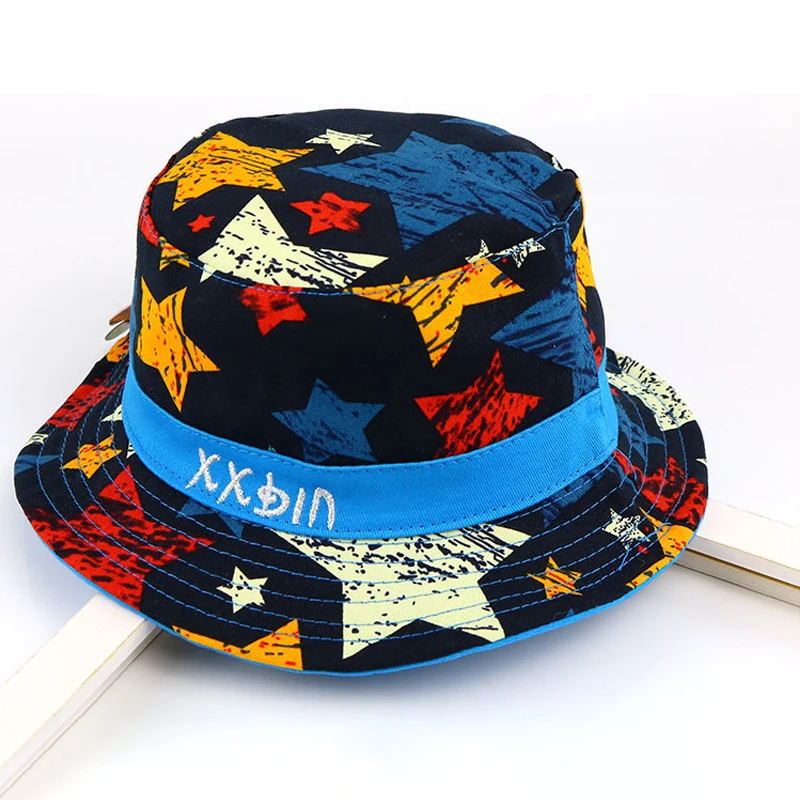 

New Star Baby Double-sided Bucket Hat Cotton Children Sun Hat Spring Autumn Cap Kids Hats Boys Girls Toddler Accessories 3-8Y