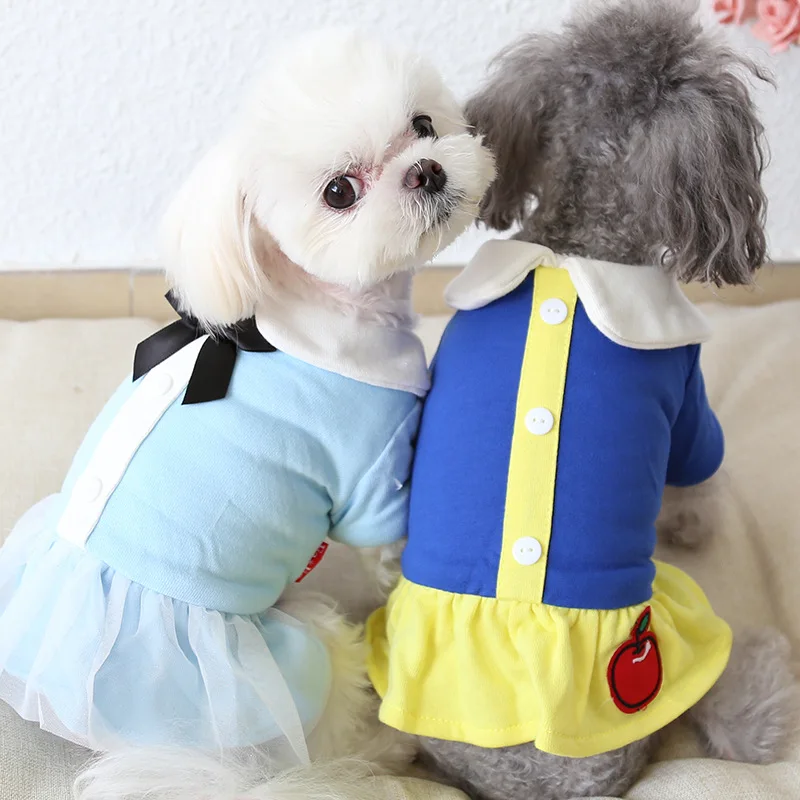 Осенне-зимняя одежда для собак платье принцессы собак пара домашних животных Одежда для маленьких средних собак костюм Чихуахуа костюм для щенков