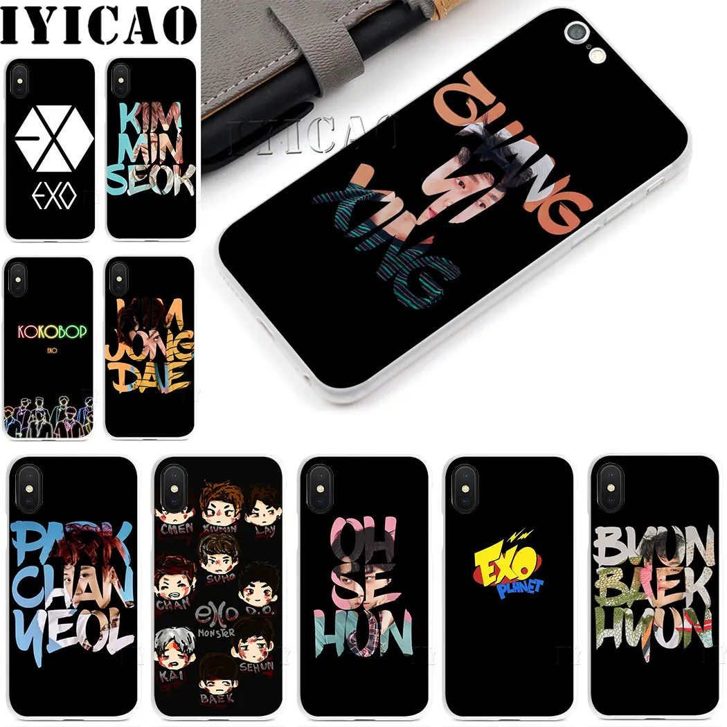 Жесткий чехол-накладка Park Chanyeol EXO для Iphone 4 4s 5 5S Se 6 7 7plus 8 8Plus X XS MAX XR 6s Plus 11 pro max |