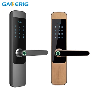 GATERIG Smart Lock Outside Door Fingerprint Lock Apartment Office Interlligent Password With Emergency Key Door Lock gaterig intelligent lock door smart with fingerprint unlock digtal password lock apartment security door lock