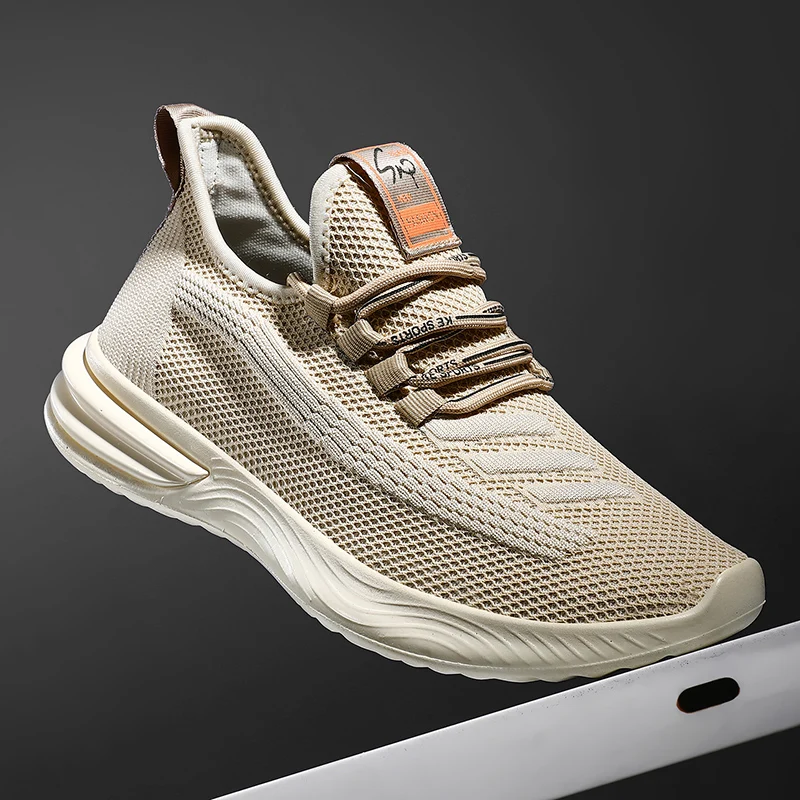 

Men's Sport Shoes Mesh Running Shoes Lace-up Breathable Sneakers Walking Shoes 2020 New