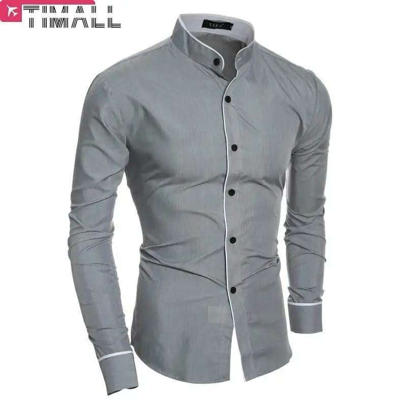 

Men's casual shirts camisa 2017 newborns pure color long sleeve shirts men's fashion leisure male high quality shirt