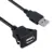 catuo USB2.0 Flush Mount Cable 1M/2M Double/Single USB Port Extension Flush Dashboard Panel Mount Cable for Car Boat Motorcycle
