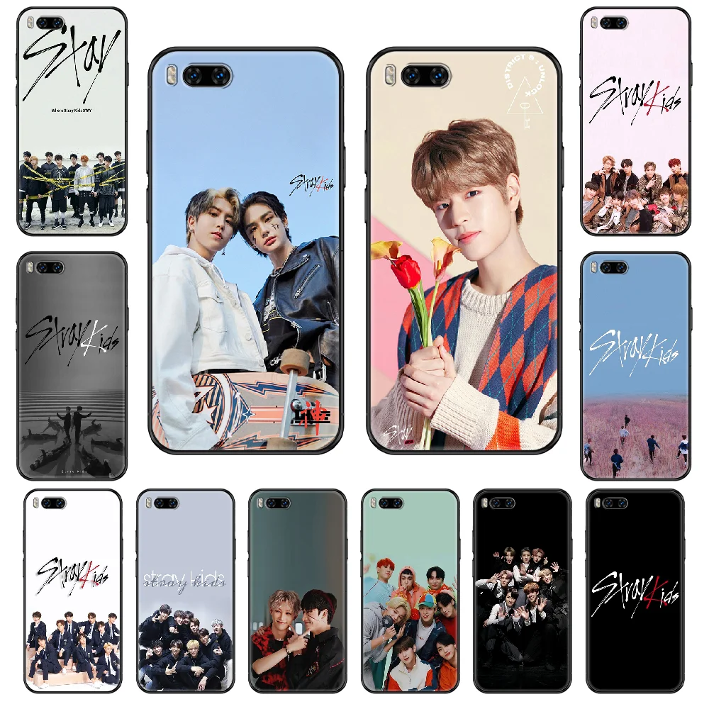 Korea KPOP Stray Kids Phone case For Xiaomi Mi 6 8 9 A1 2 3 Max3 Mix2 Mix2S X T Lite Pro black tpu Etui luxury bumper soft cover | Мобильные
