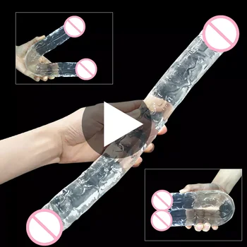 14 Inch Double head Realistic Dildo Long Anal Play for Women Men Couple Ended Dildo Flexible Big Penis Adult Sex Toy for Lesbian 1