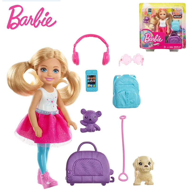 barbie doll and travel set